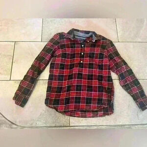 Women’s size small Tommy Hilfiger quarter button down plaid shirt